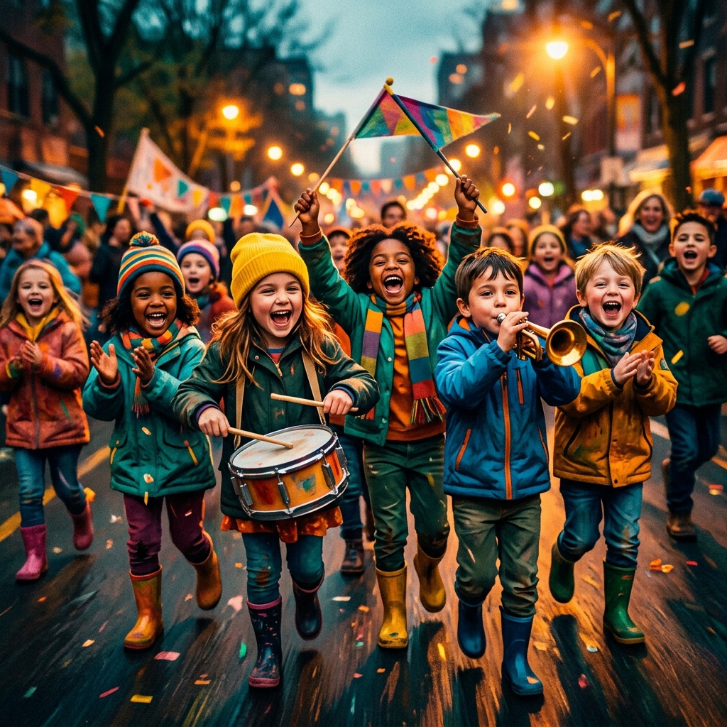 AI-generated cover for "Happy Purim"