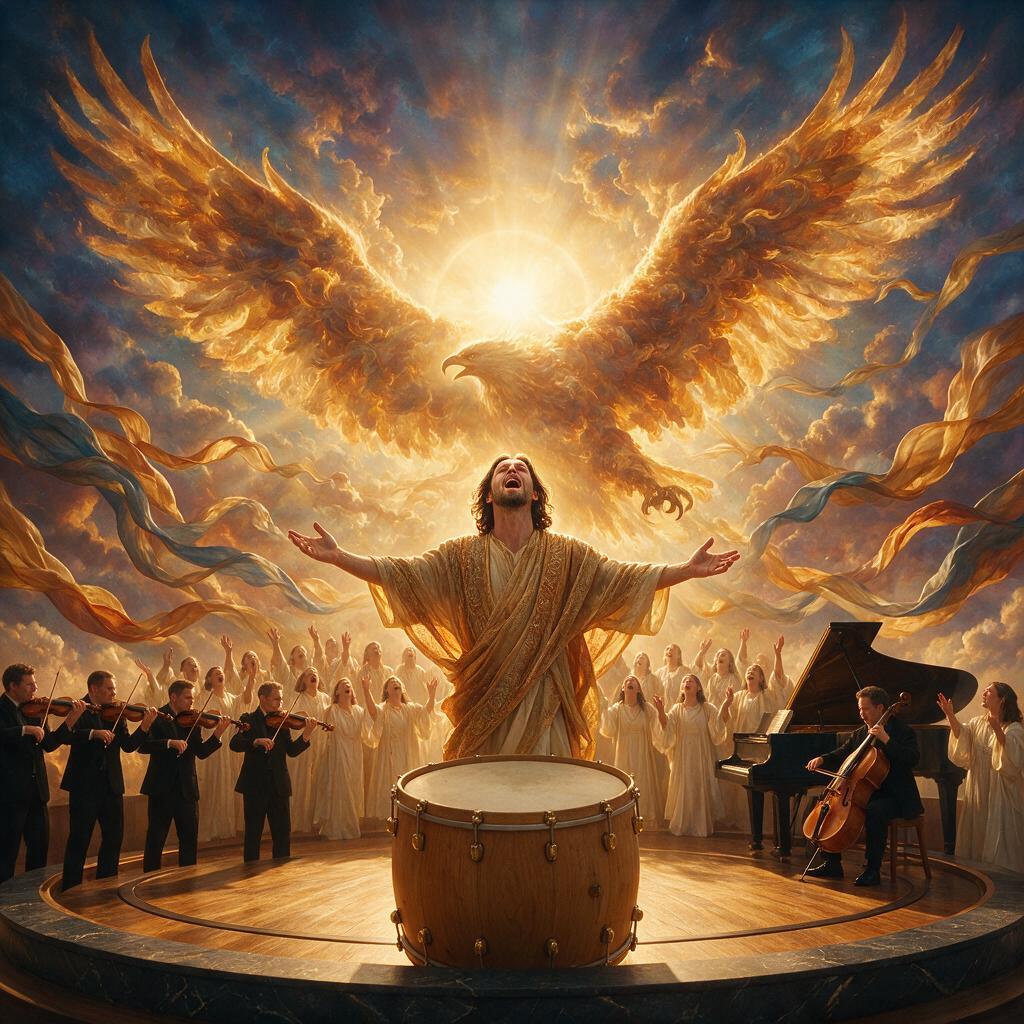 AI-generated cover art for "Wings Like Eagles"