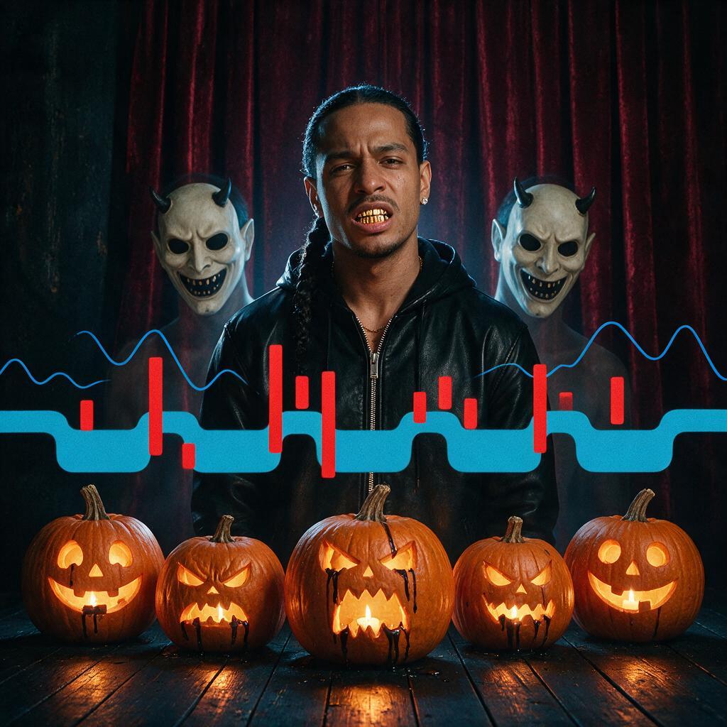 AI-generated cover for "Trick or Treat Flow (Halloween Rap)"