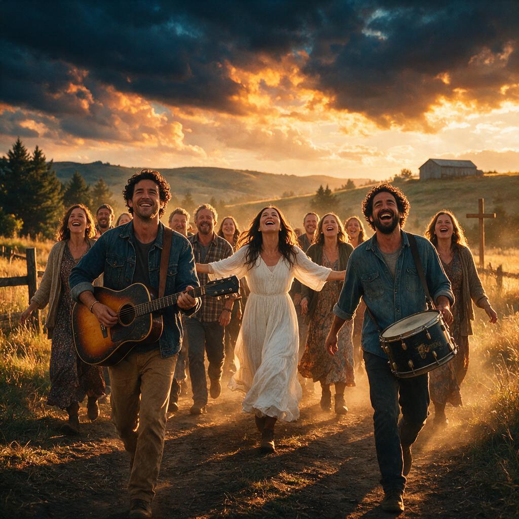 AI-generated cover for "March the Path (Sunday School Action Song)"