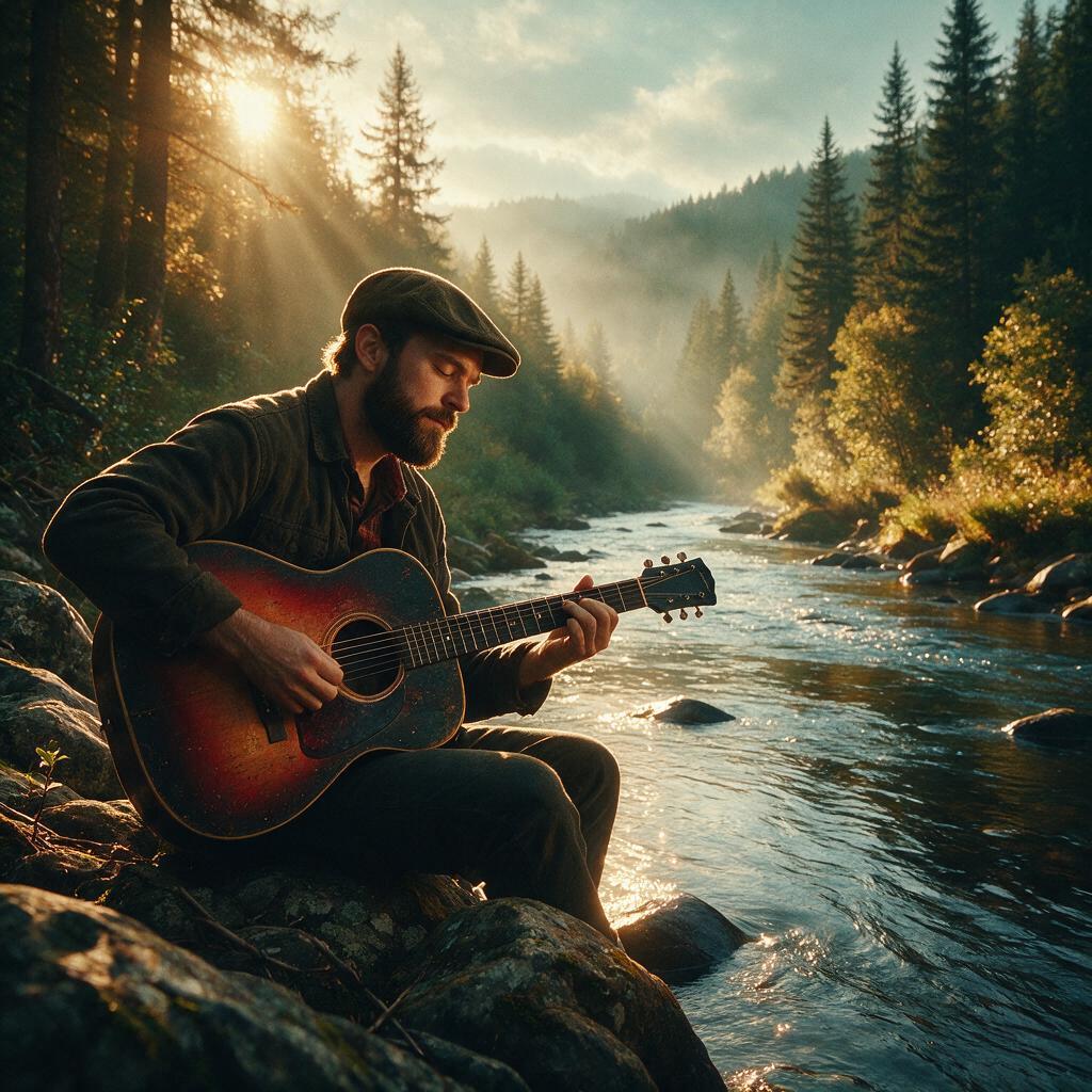 AI-generated cover for "River Flow (Sunday School Instrumental)"