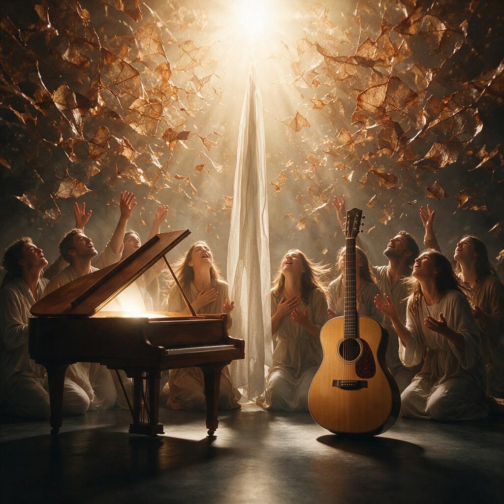 AI-generated cover for "Lift the Weary (songs about healing and restoration)"
