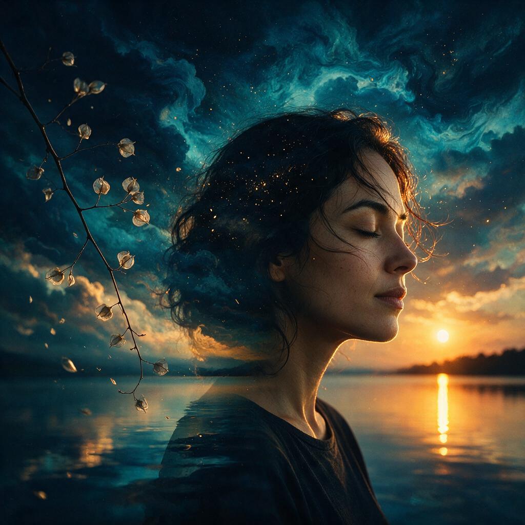 AI-generated cover for "Soothe the Night (meditation instrumental)"