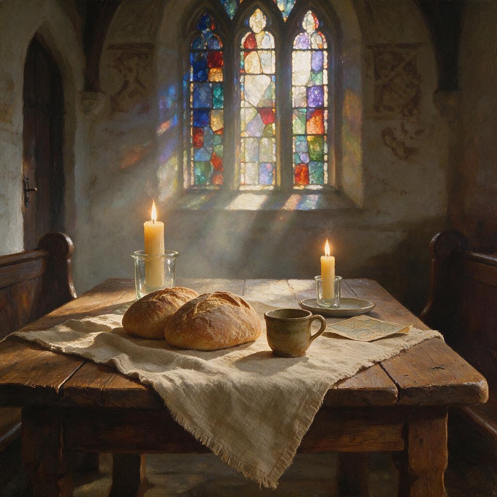 AI-generated cover for "Shared Loaves (Global Church Worship - Korean)"