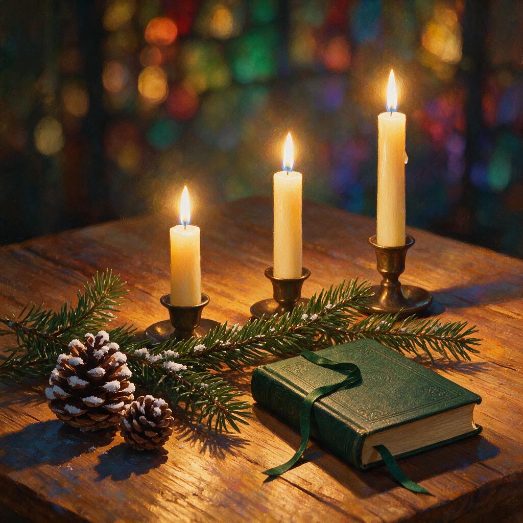 AI-generated cover for "Gathered Breath (Advent Reflection Song)"