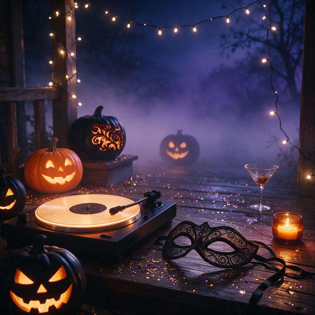AI-generated cover for "Pumpkin Spice and Bad Decisions (Halloween Party Playlist)"