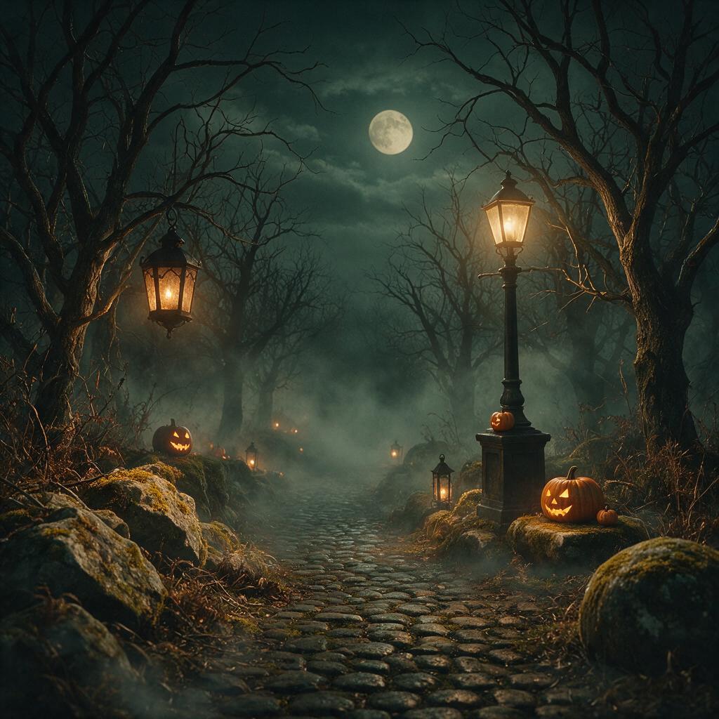 AI-generated cover for "Raven at the Window (Halloween Instrumental Music)"