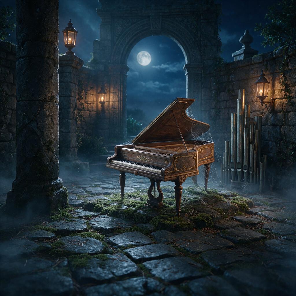 AI-generated cover for "Cathedral Prelude at Midnight (Halloween Organ Music)"