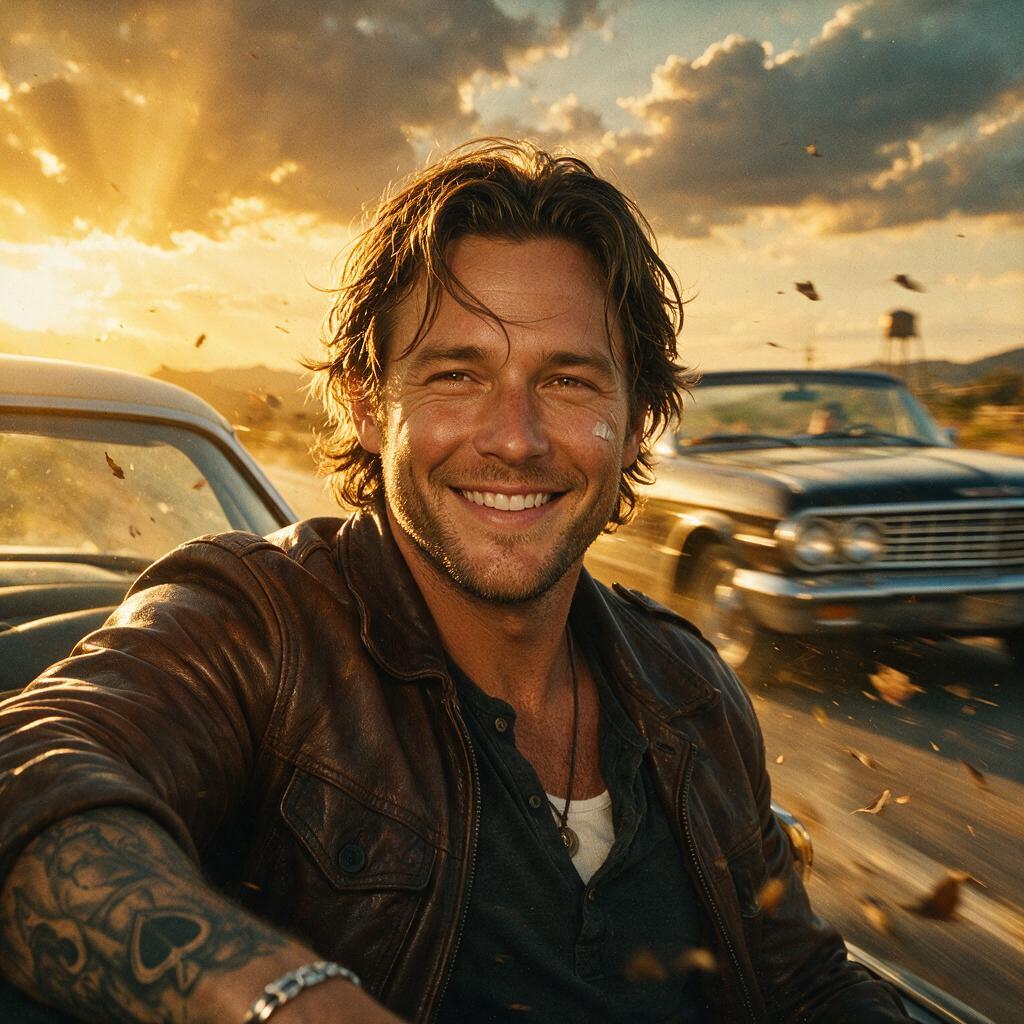 AI-generated cover art for "Jake's Ride"