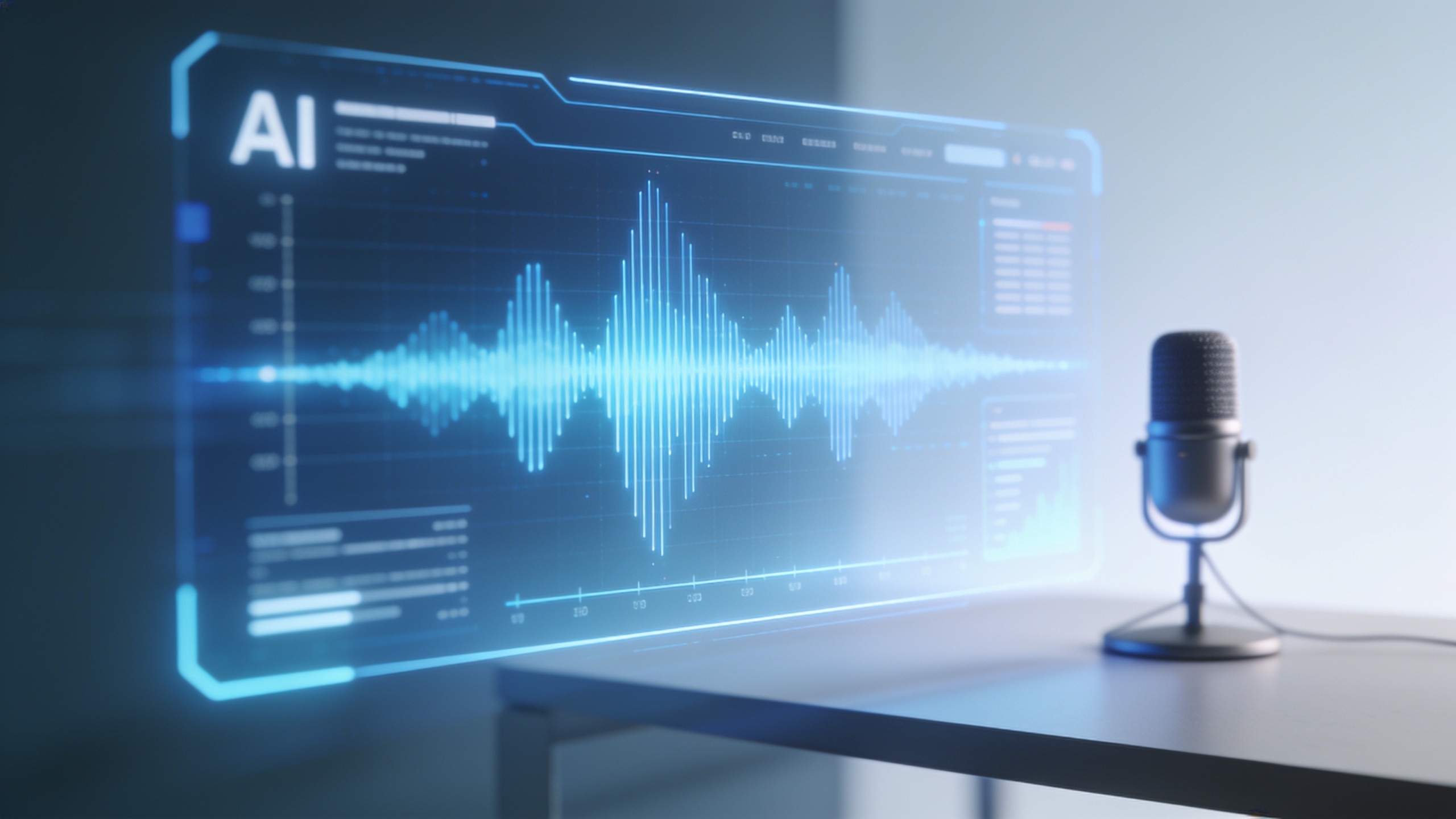 AI voice interface close-up