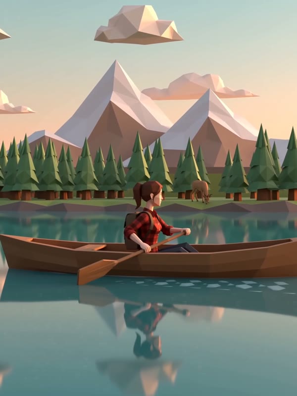 Low-Poly 3D cartoon style example