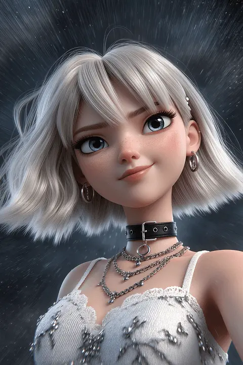 Anime character portrait, high-detail AI art