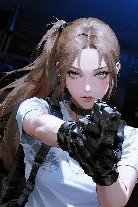 Cyberpunk anime PFP with neon glow