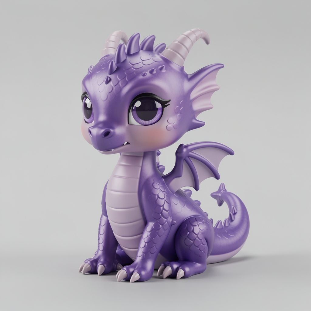 Dragon figurine: AI-generated 3D model