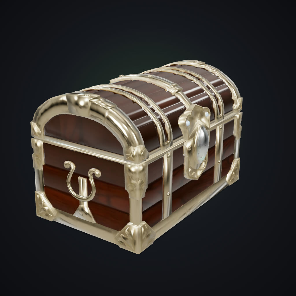 Treasure chest: AI-generated 3D model