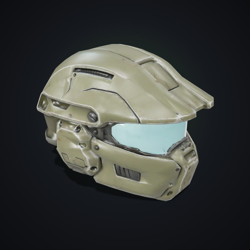 Sci-fi helmet: AI-generated 3D model